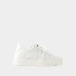 Baskets | Sneakers La Flash Chunky – Zadig & Voltaire – Cuir – Blanc White – Blanc | Zadig & Voltaire Femme