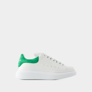 Baskets | Sneakers Oversized – Alexander Mcqueen – Cuir – Blanc/Vert Blanc – White/Bright Green |  Femme