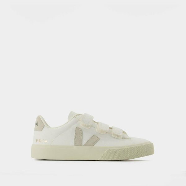 Baskets | Sneakers Recife Logo – Veja – Cuir – Blanc/Beige White – Extra-White_Natural |  Femme