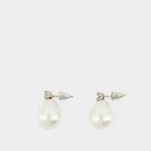 Boucles d'oreilles | Boucles D'Oreille Pearl Egg – Simone Rocha – Perles – Blanc Blanc – Pearl |  Femme