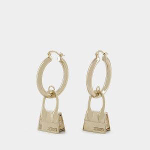 Boucles d'oreilles | Boucles D'Oreilles Les Créoles Chiquito En Laiton Doré Doré – 270 Light Gold | Jacquemus Femme