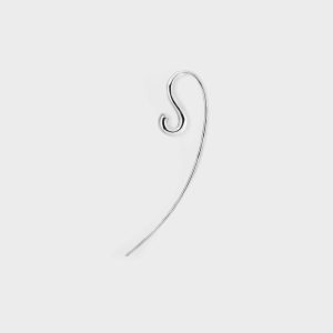 Boucles d'oreilles | Mono Boucle D'Oreille Hook Small En Argent Metallic – Silver | Charlotte Chesnais Femme