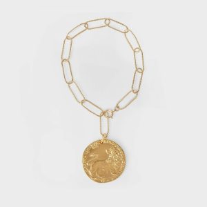 Bracelets | Bracelet Il Leone En Bronze Plaqué Or Métallisé – Gold | Alighieri Femme